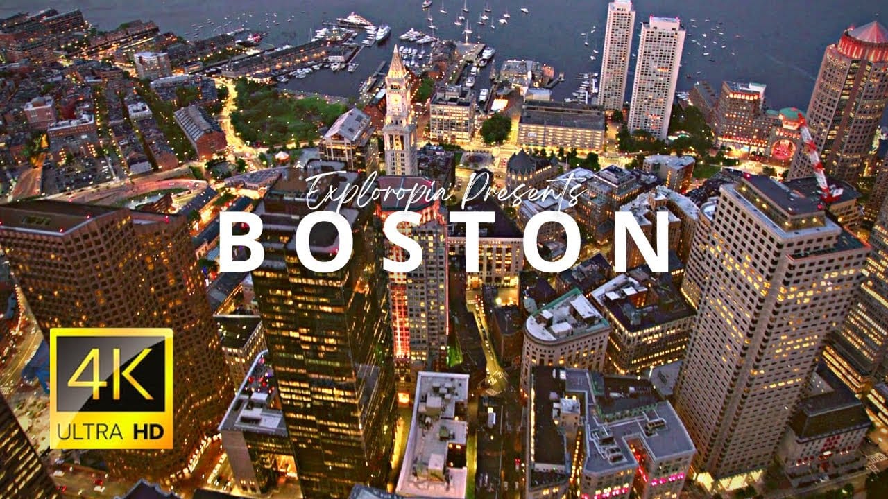 Boston aerial footage