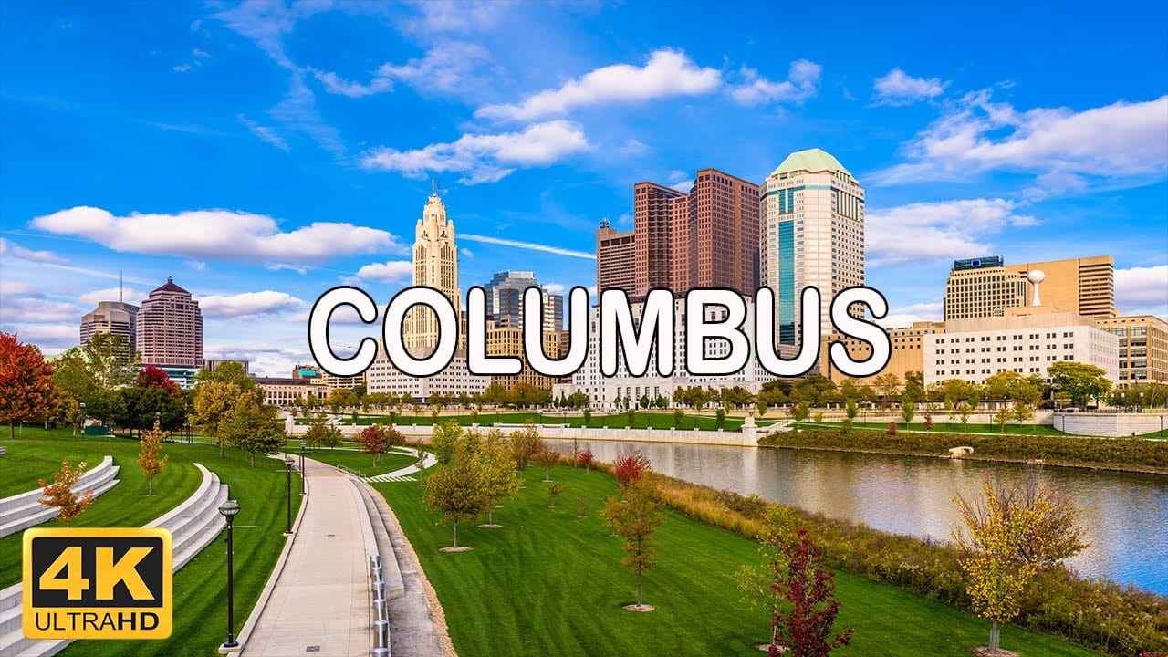 Columbus Ohio aerial drone video 4K