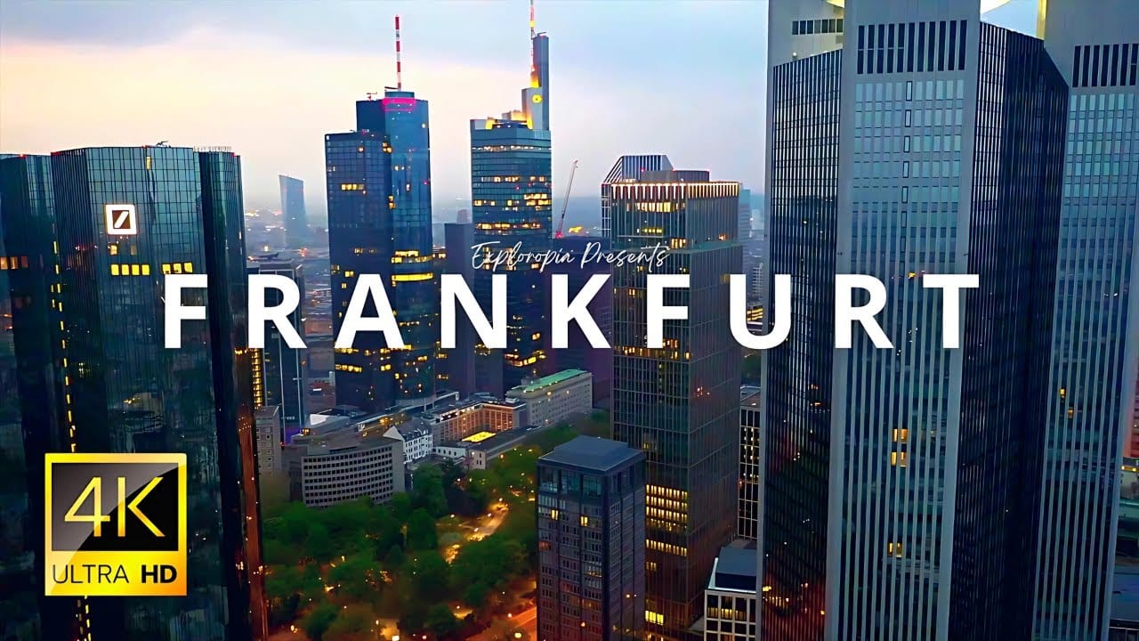 Frankfurt drone footage in 4K