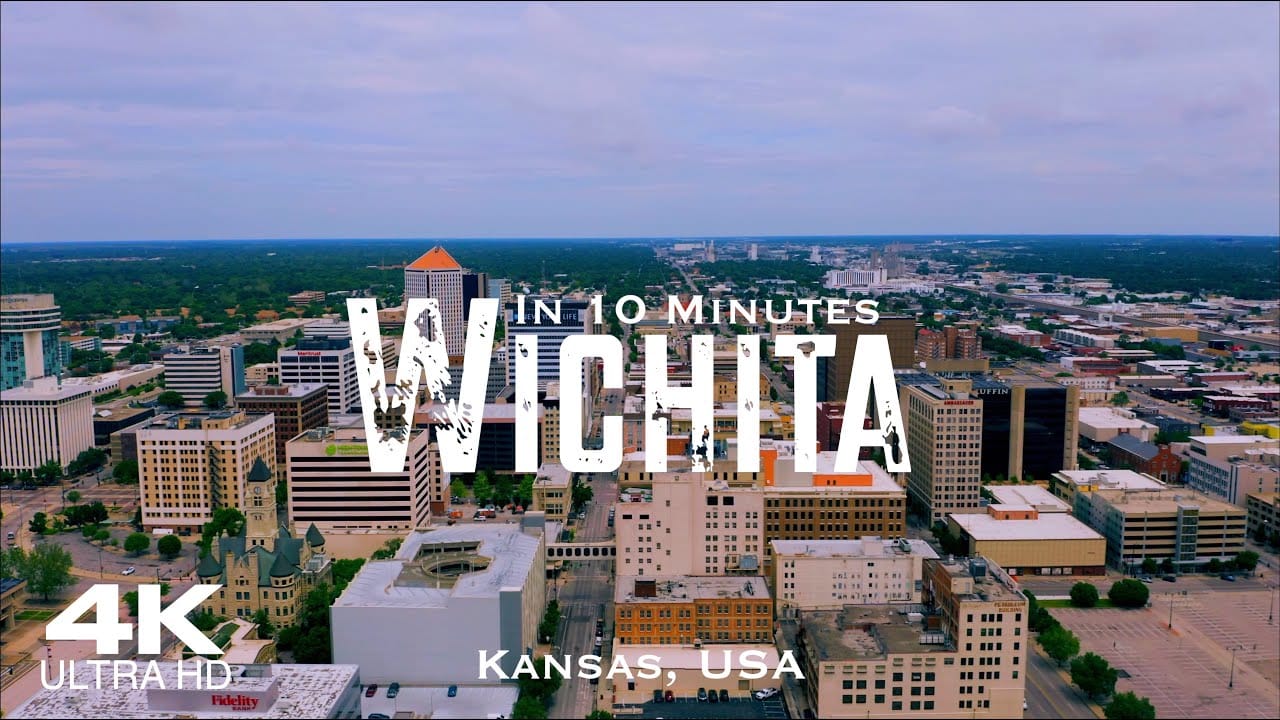 Wichita aerial drone view
