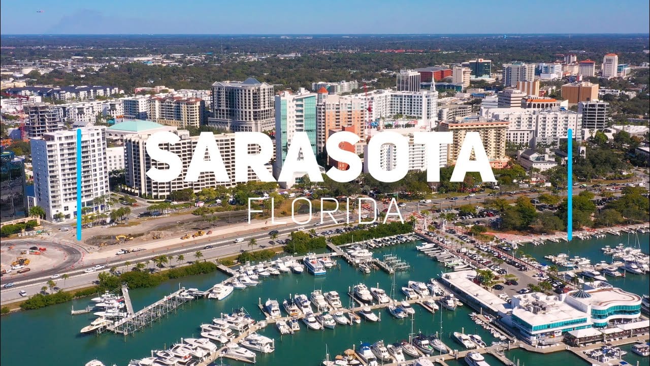 Sarasota aerial view from drone