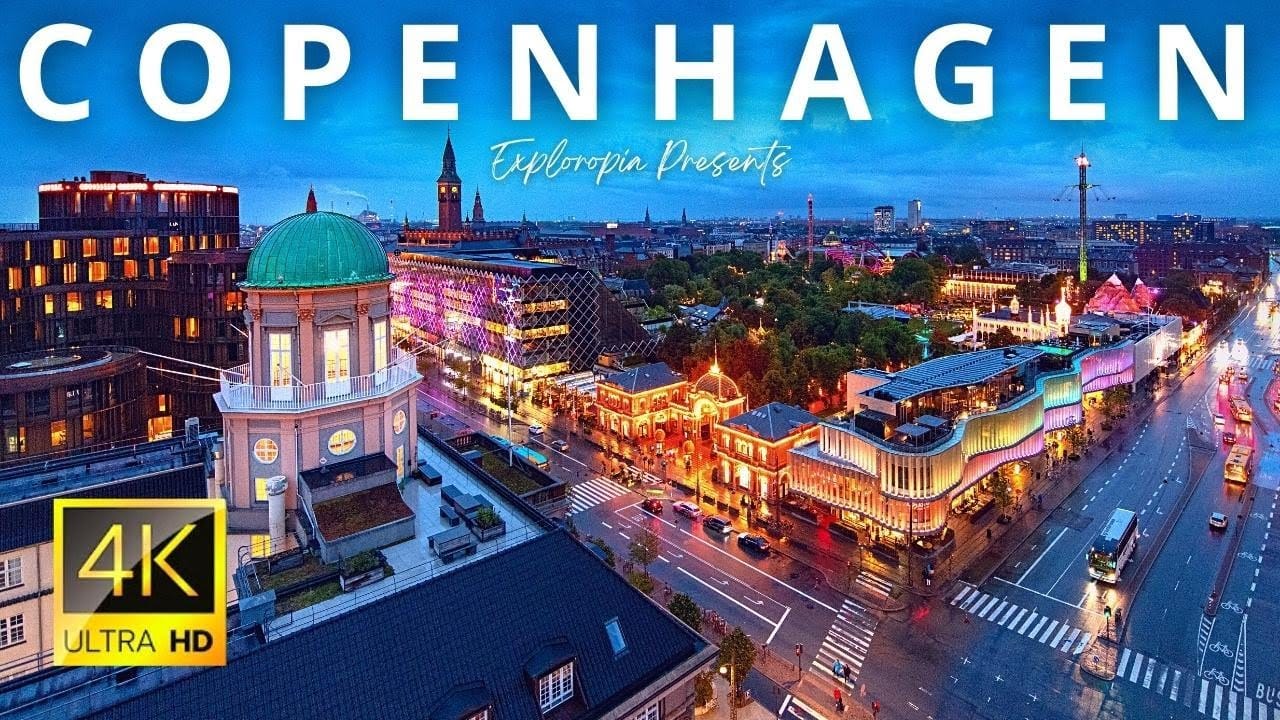 Copenhagen video drone footage 4K