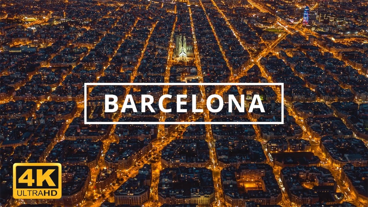 Barcelona drone video 4K