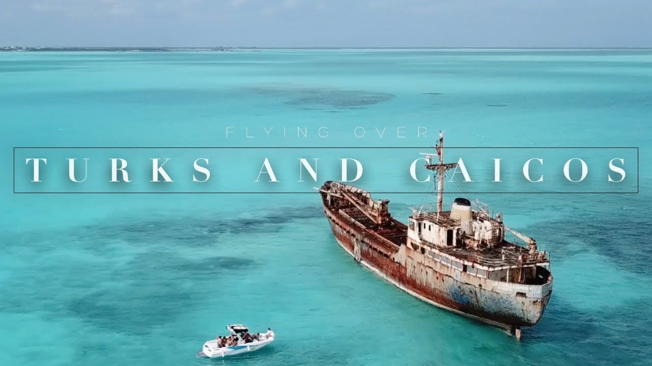Flying over Turks and Caicos