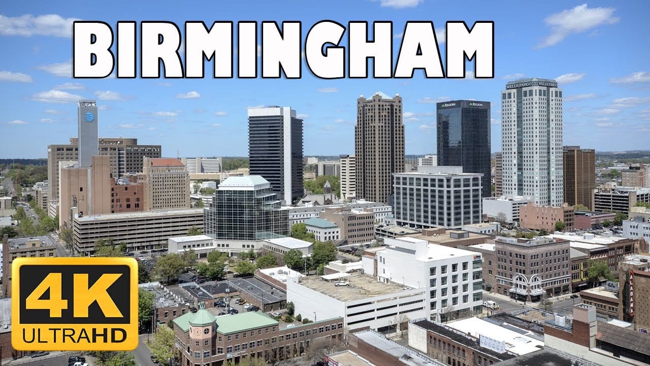 Birmingham, AL drone aerial view