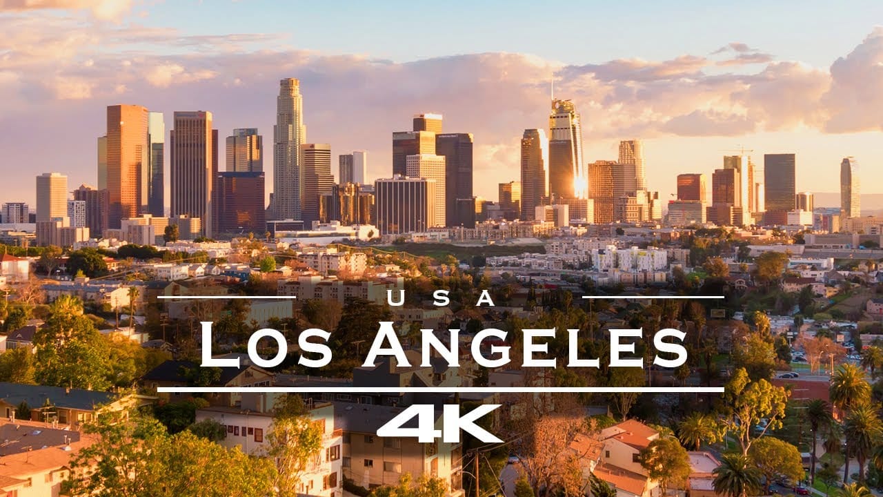 Los Angeles aerial video footage