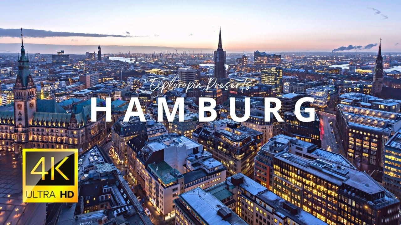 Hamburg drone footage, 4K