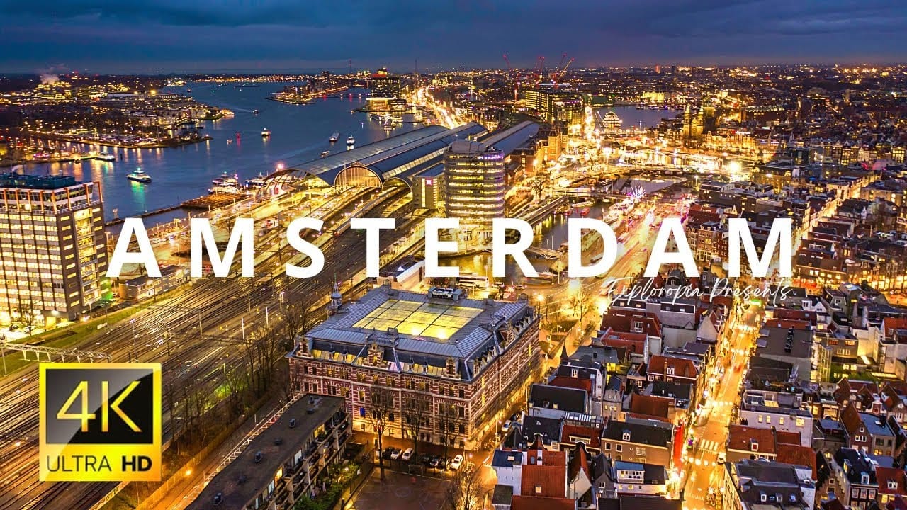 Amsterdam Aerial view from drone