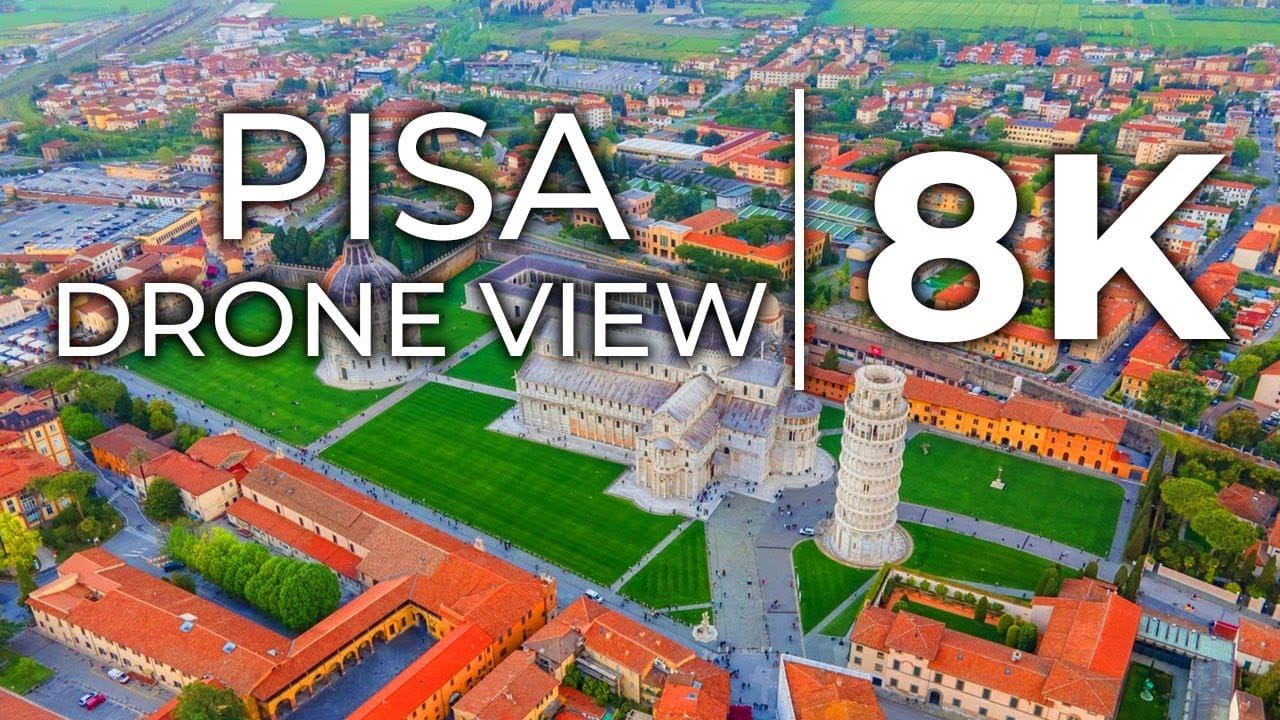 Pisa, Italy. Drone video footage