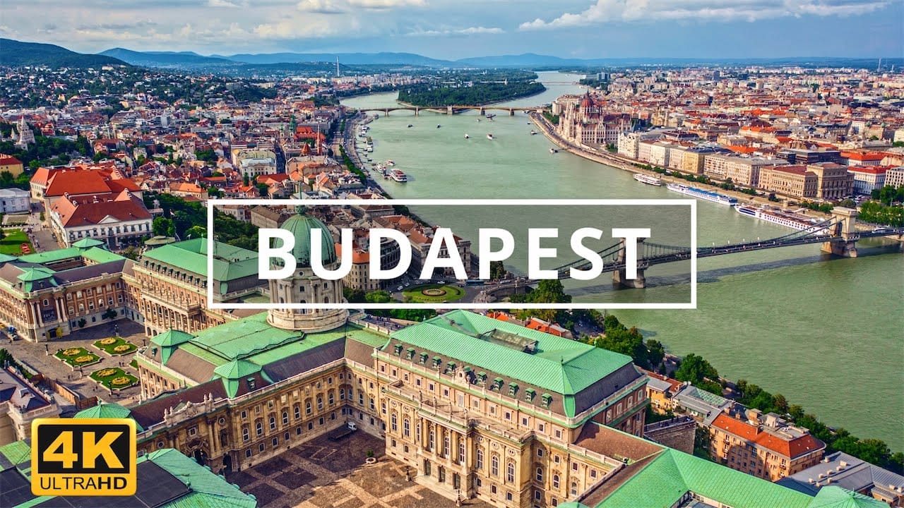 Budapest aerial drone video