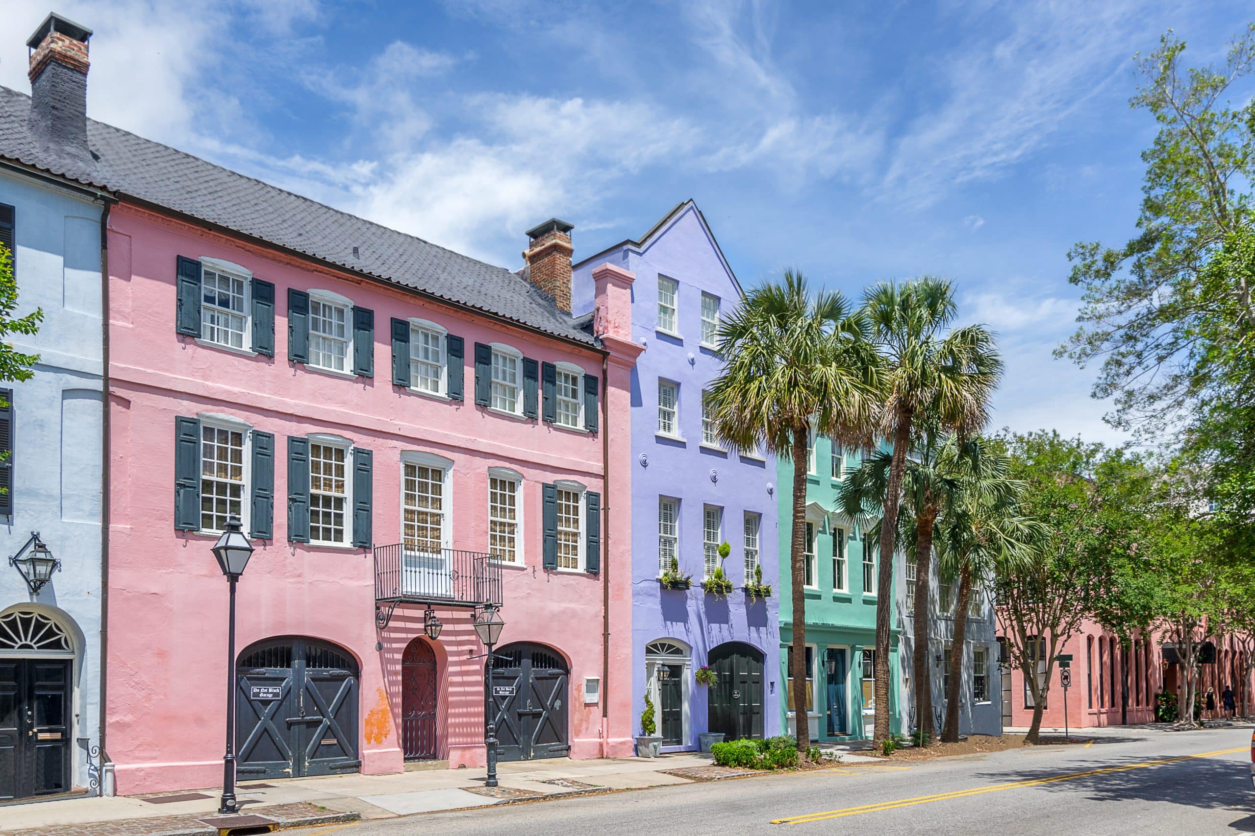 Rainbow Row in Charleston, South Carolina