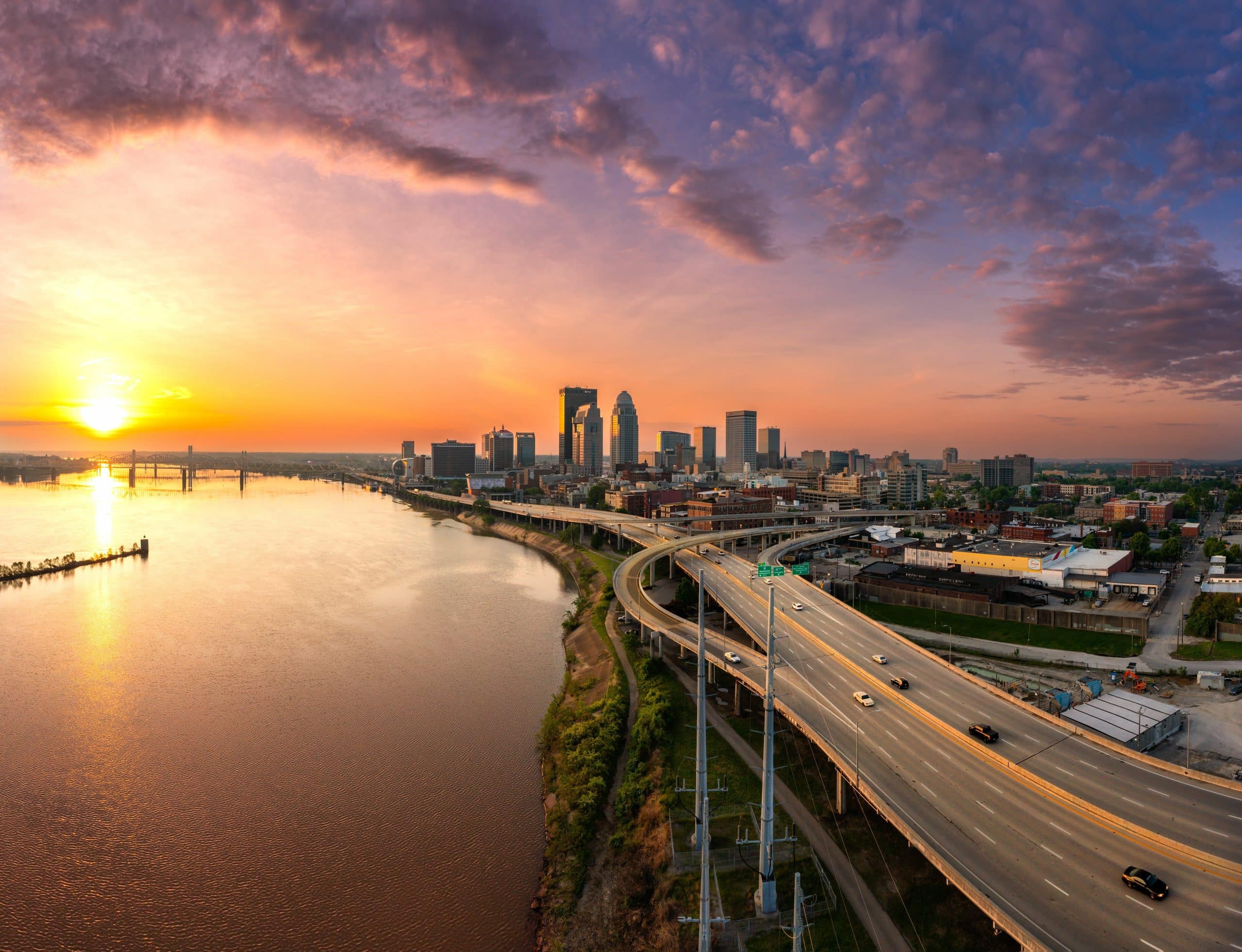 Louisville City in Kentucky, USA