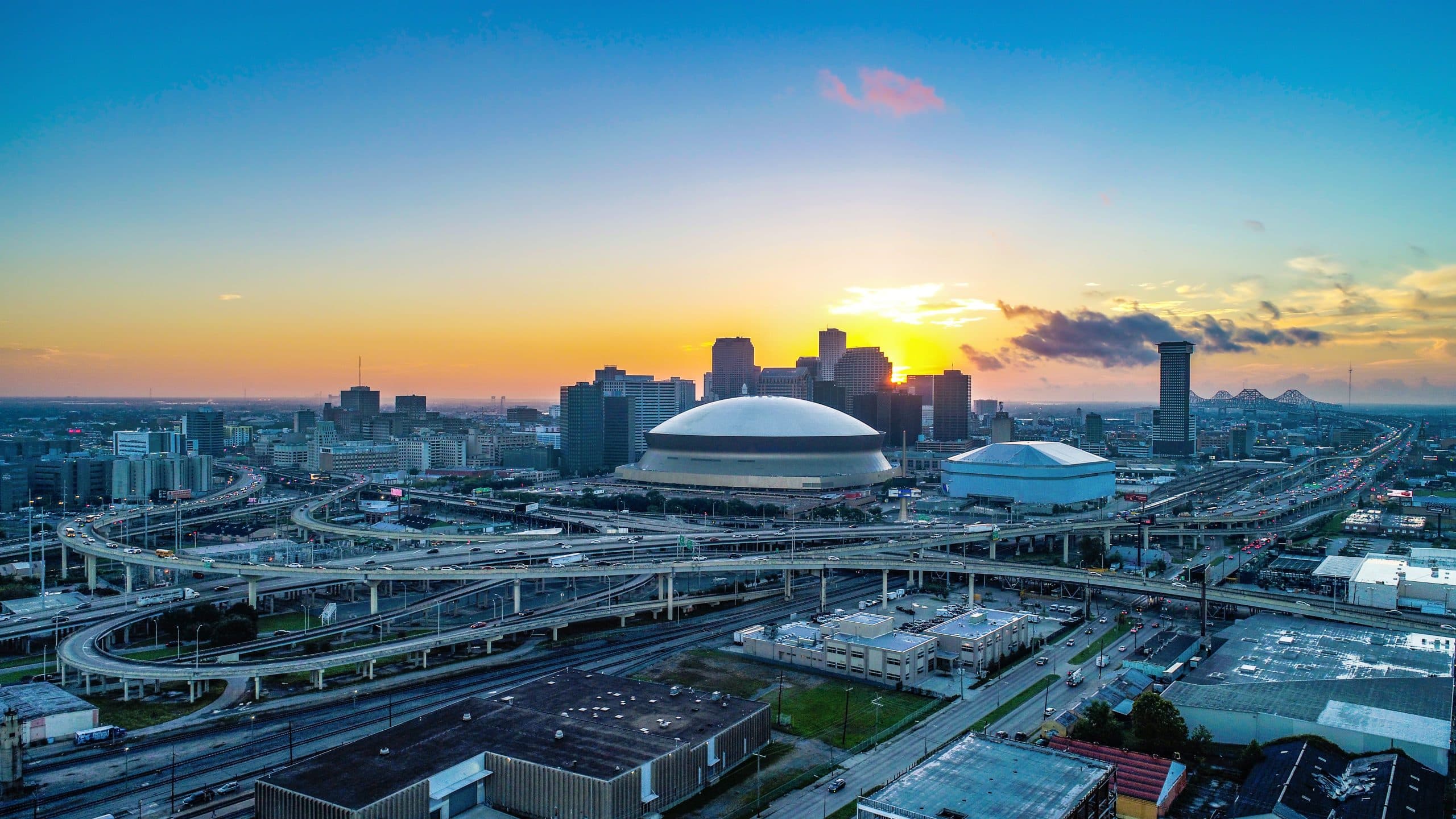 New Orleans, Louisiana, USA Skyline at Sunrise