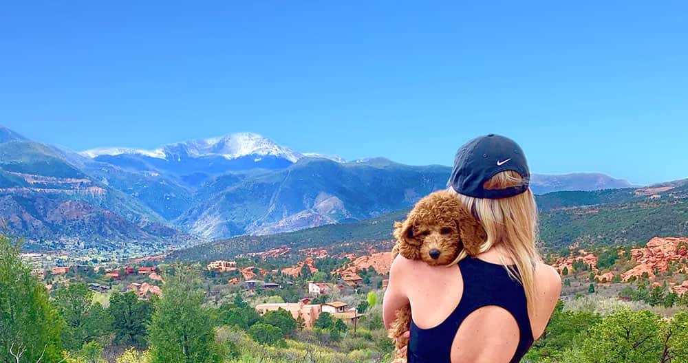 Hiking in the Garden of the Gods at Colorado Springs.