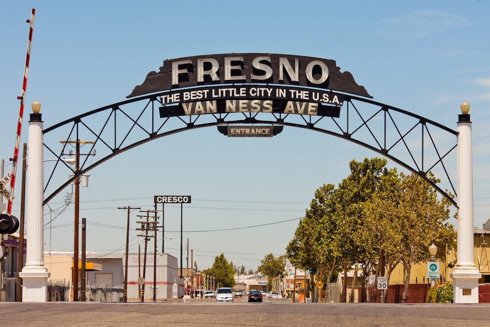 Fresno Entrance Sign, California, USA