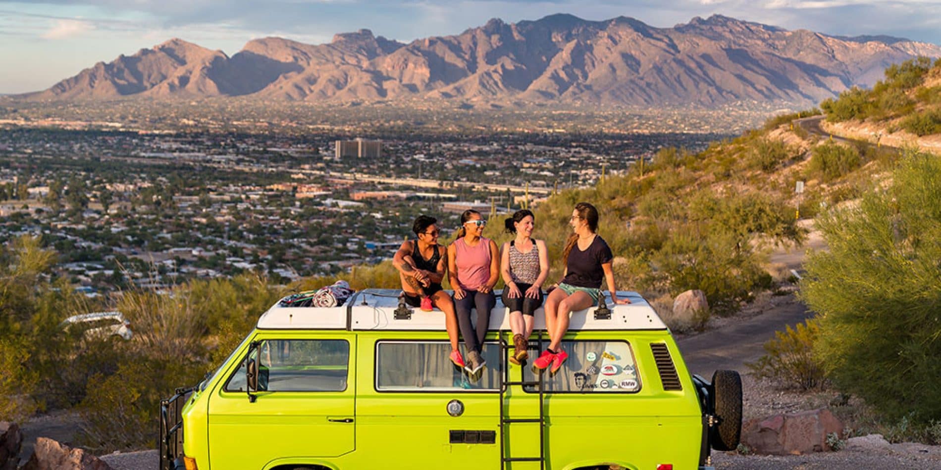 A mountain campers, Tucson, Arizona, USA.