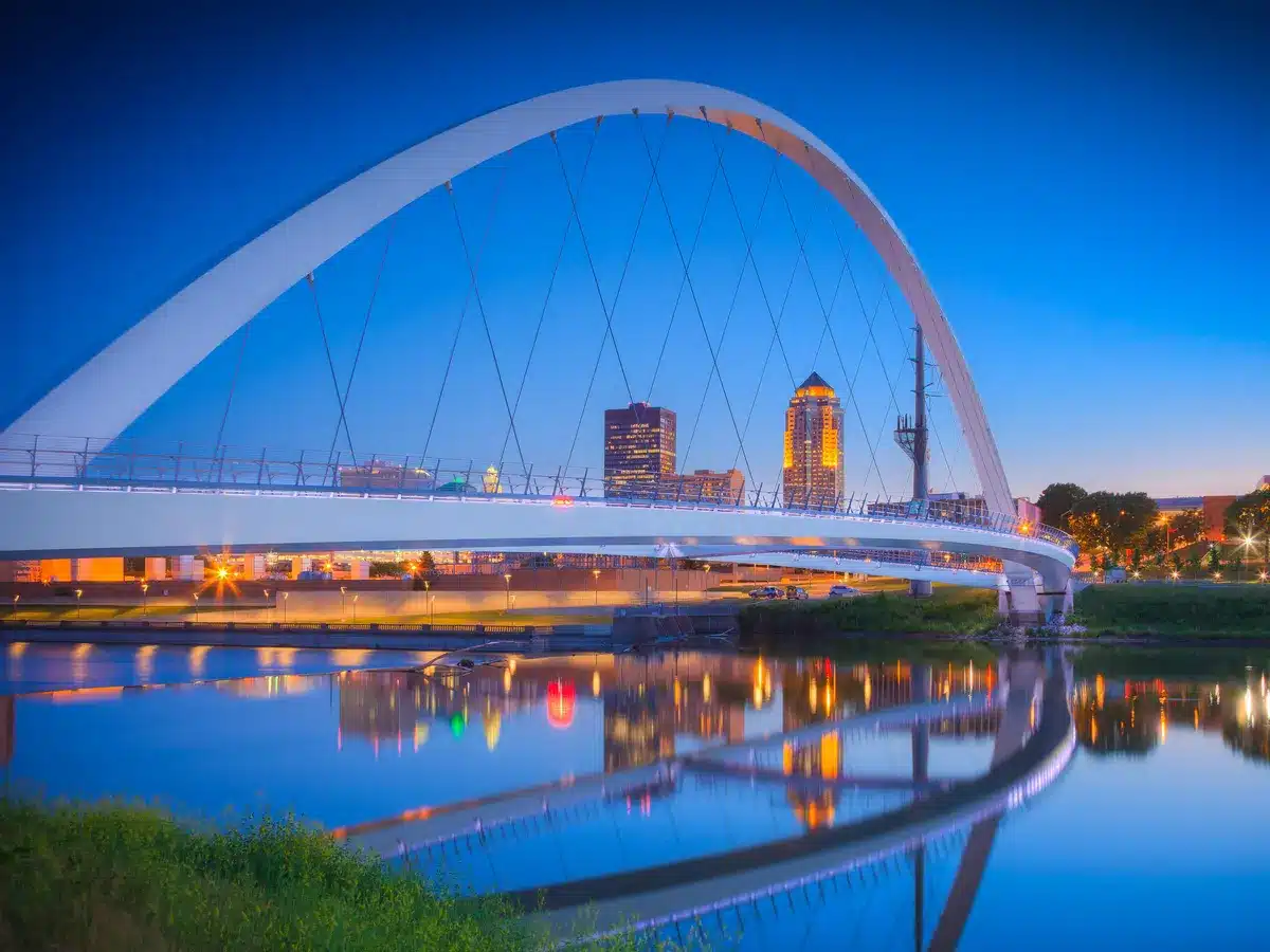 Iowa Women of Achievement Bridge. Des Moines.