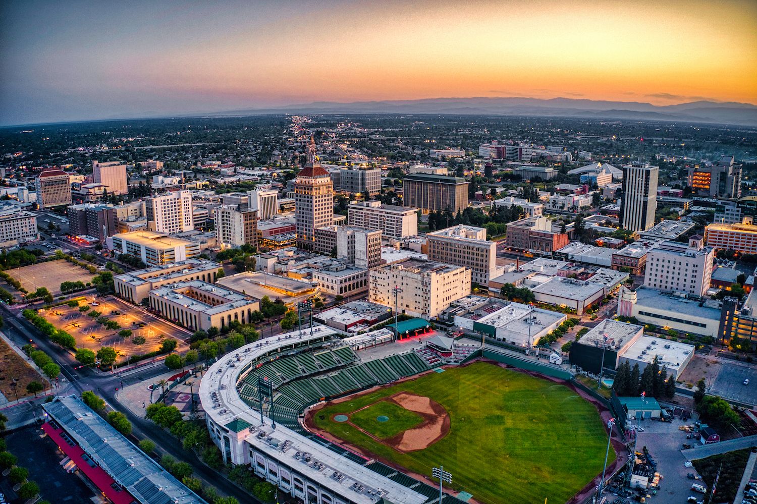 Fresno, California, USA. Fly Private Jet.