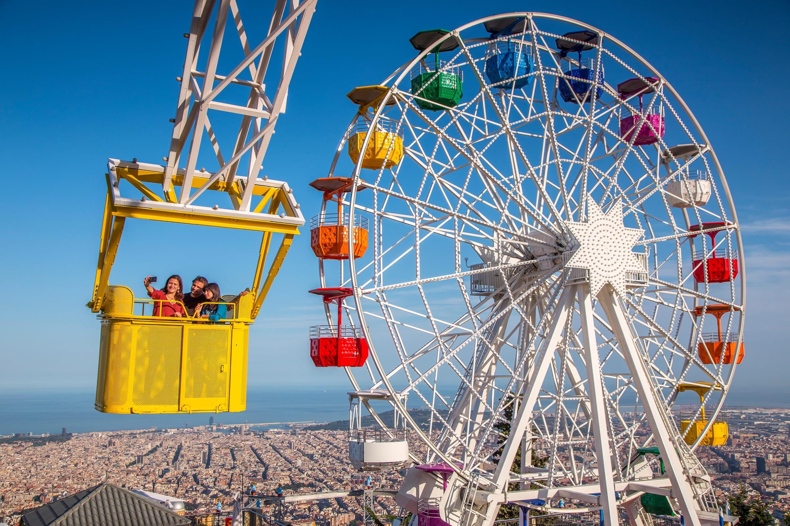 The Tibidabo Amusement Park in Barcelona. Fly Private to Barcelona.