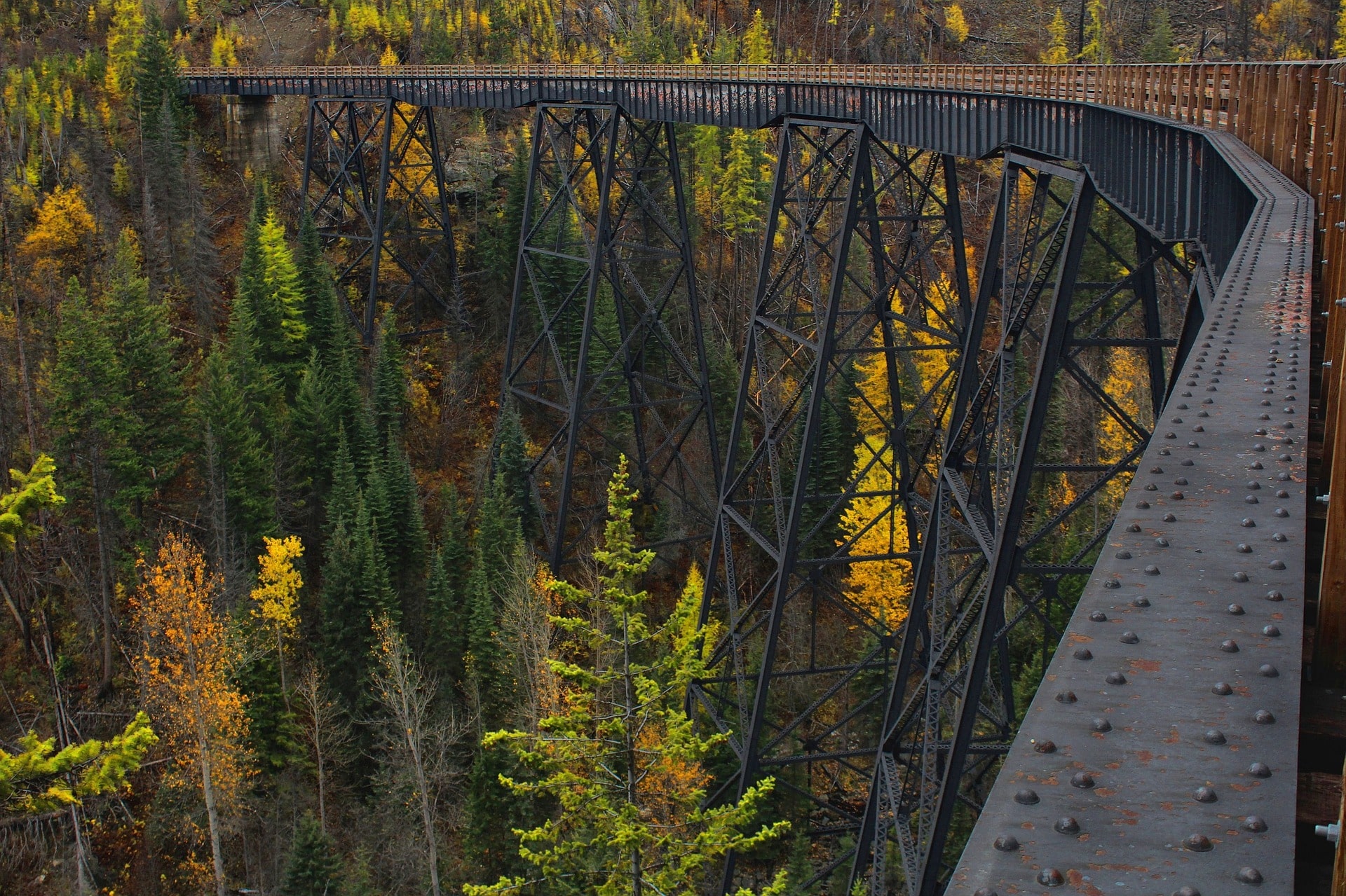 Myra Canyon KVR, Kelowna. Fly private to Kelowna.