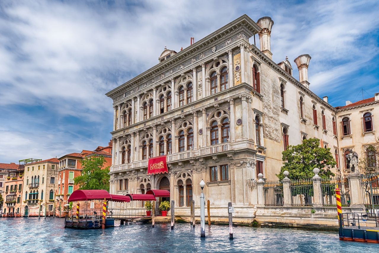 Intimate casino overlooking the Grand Canal