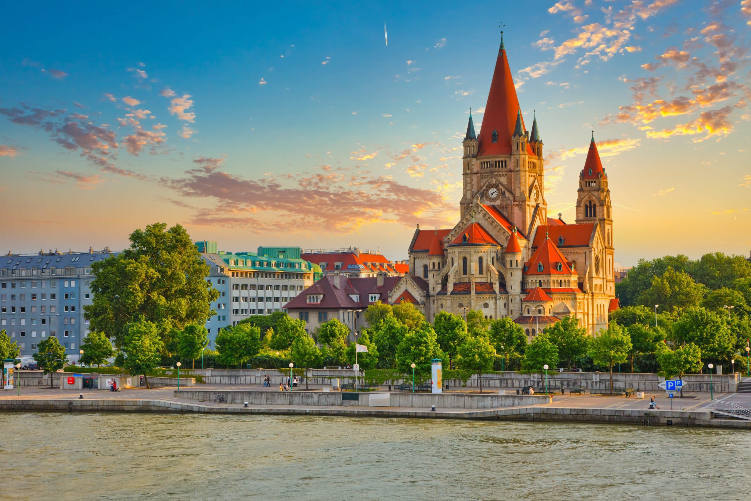 Church Heiliger Franz of Assisi at Mexikoplatz, Vienna, Austria