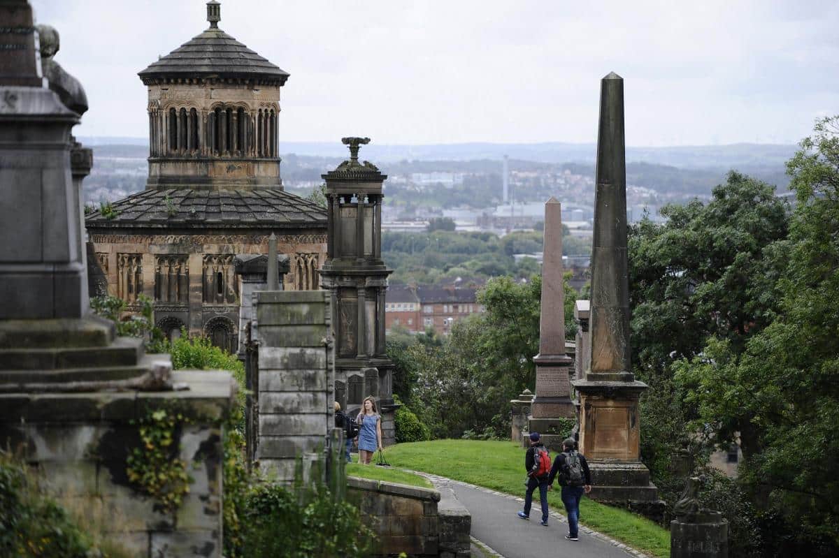 The Necropolis in Glasgow. Fly Private to Glasgow.