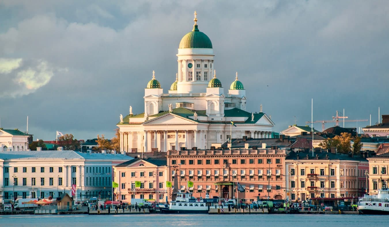 Lutheran Christian cathedral in winter, Helsinki, Finland