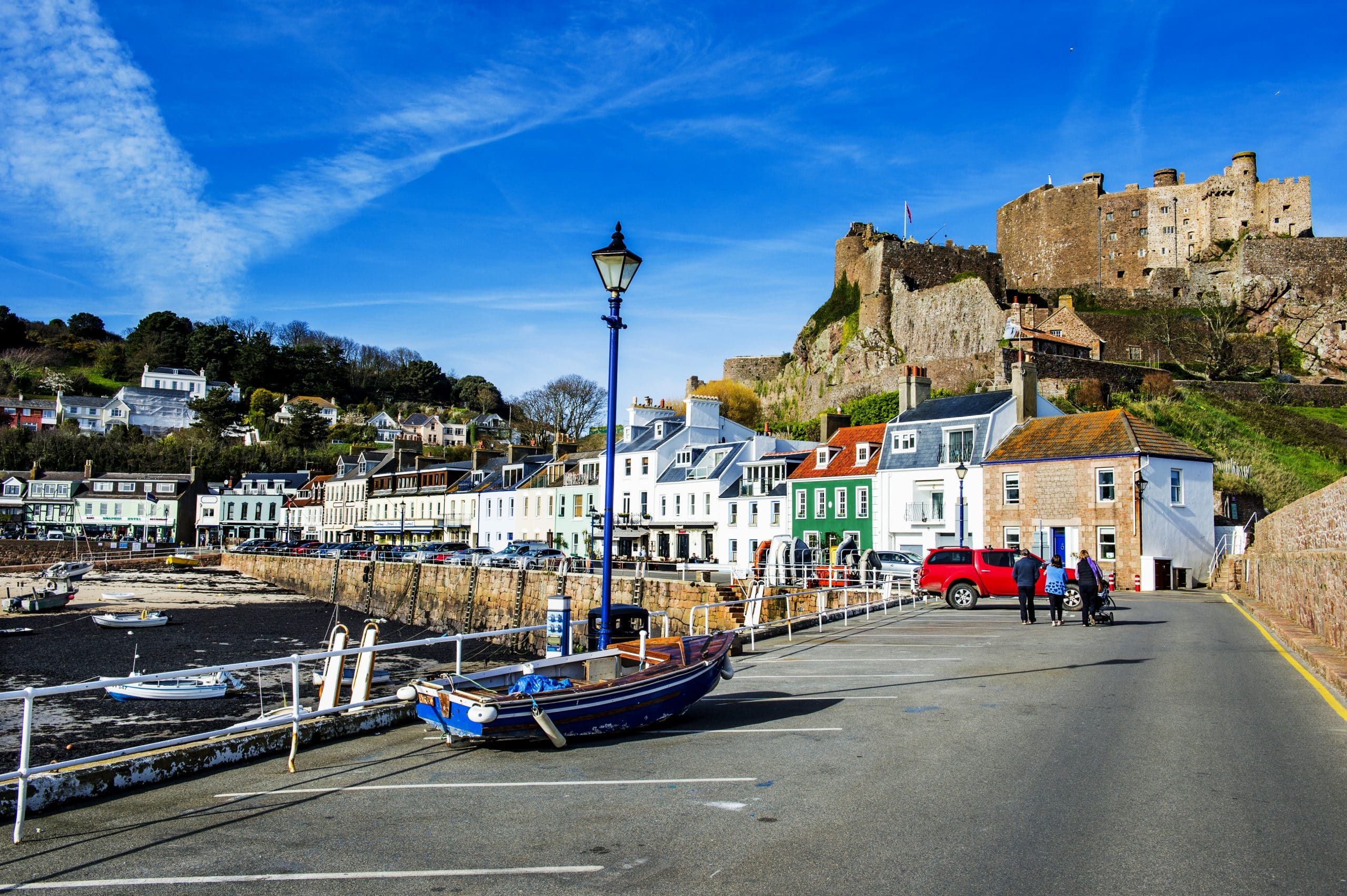 Mont Orgueil Castle and Gorey harbour