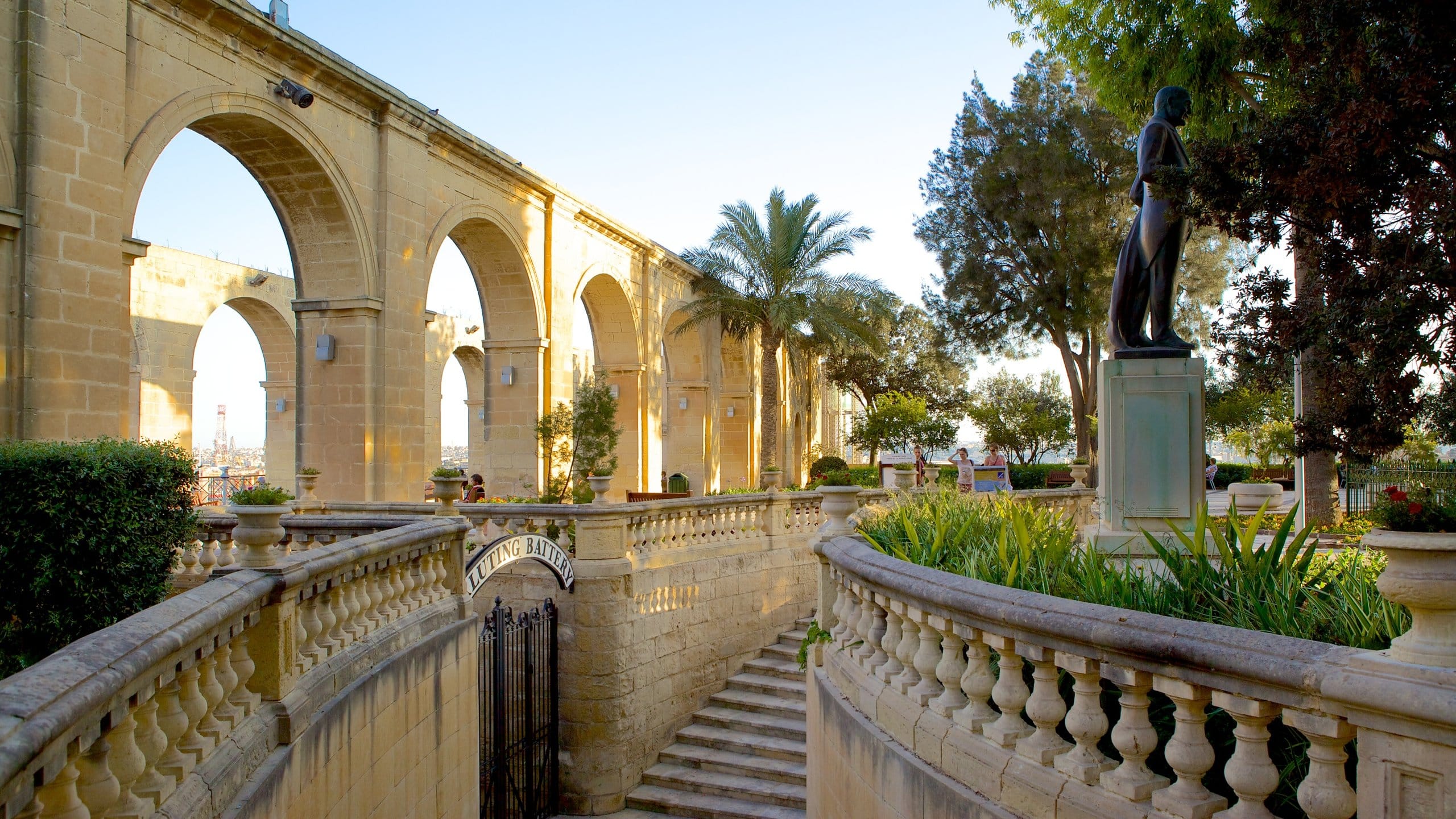 Upper Barrakka Gardens. Fly Private to Valletta.