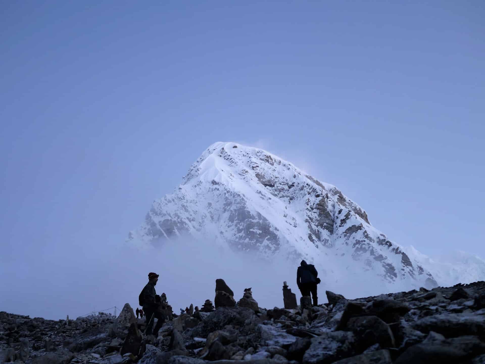 Everest Climbers Gathering at Sundown