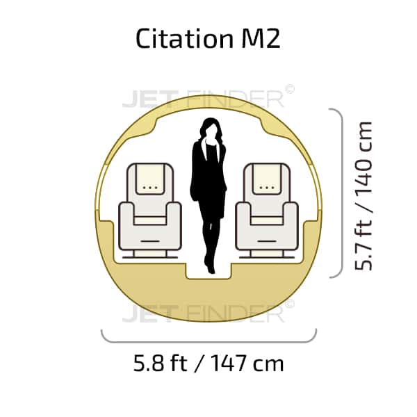 Citation Mustang Cabin dimensions