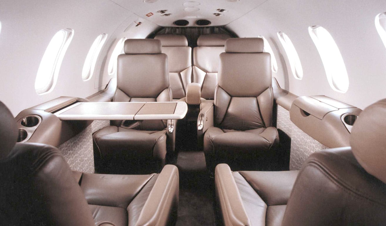 Learjet 35 cabin