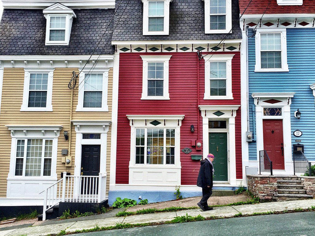 The old row houses in St. John's. Fly Private to St. John's