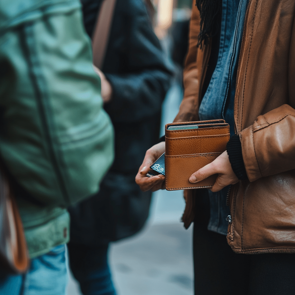 Pickpockets and whether or not to confront them, busy street, wallet